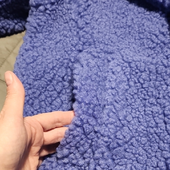 UGG Gertrude Short Teddy Lavender Sherpa Jacket - Picture 7 of 10